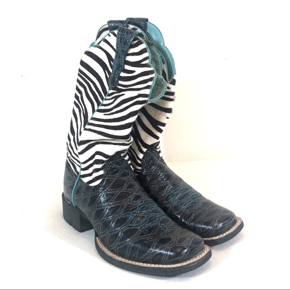 Ariat Shoes - Ariat Quickdraw Western Anteater & Zebra Boots